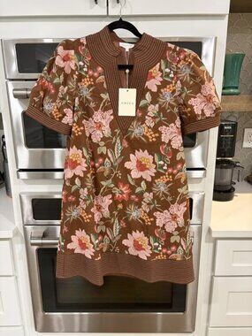 Brown Floral Entro Dress